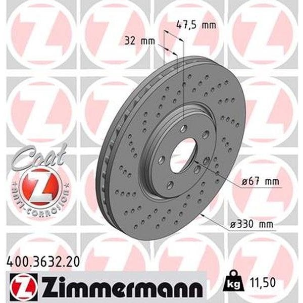 Brake Disc - Standard/Coated,400.3632.20